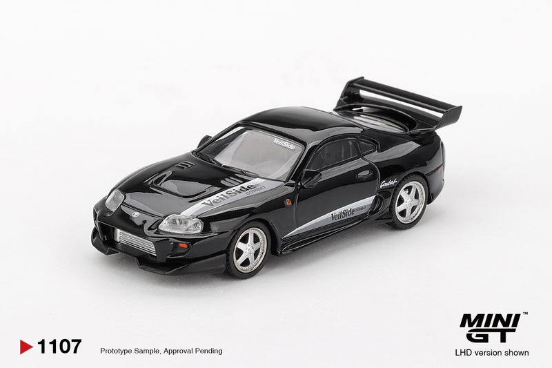 Chargez l'image dans la visionneuse de la galerie, Toyota SUPRA MK4 (A80) VEILSIDE COMBAT V-II NOIR 2011 (LHD) MINI GT 1:64
