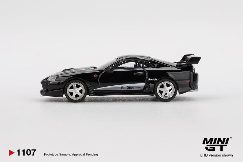 Chargez l'image dans la visionneuse de la galerie, Toyota SUPRA MK4 (A80) VEILSIDE COMBAT V-II NOIR 2011 (LHD) MINI GT 1:64
