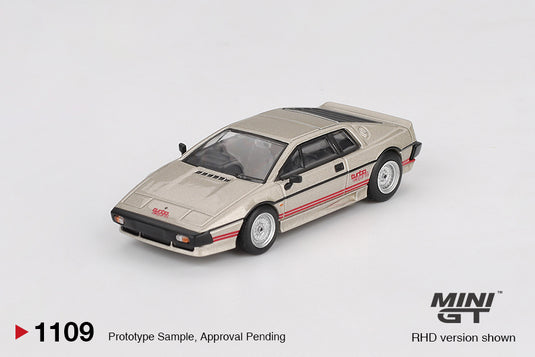 Lotus ESPRIT Turbo Metallic ZILVER 1980 MINI GT 1:64
