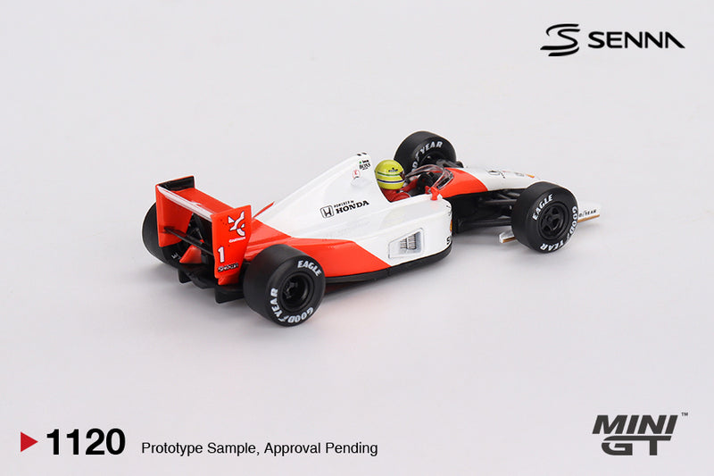 Chargez l&#39;image dans la visionneuse de la galerie, McLaren MP4/6 #1 Ayrton Senna Grand Prix du Japon 1991 2e place (LHD) MINI GT 1:64
