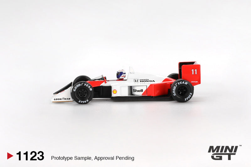 Chargez l&#39;image dans la visionneuse de la galerie, McLaren MP4/4 #11 ALAIN PROST GRAND PRIX DU JAPON 2ÈME PLACE 1988 (LHD) MINI GT 1:64
