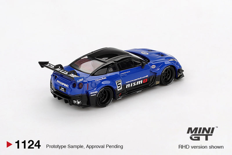 Chargez l&#39;image dans la visionneuse de la galerie, Nissan GTR R35 LB-SILHOUETTE WORKS GT BLEU 2025 (LHD) MINI GT 1:64
