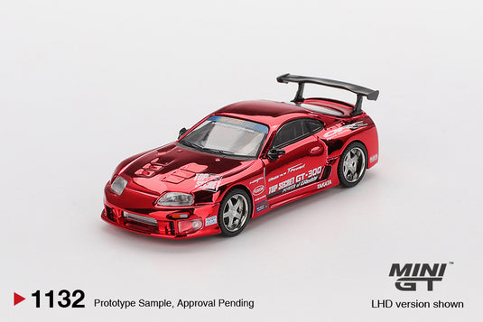 Toyota SUPRA (A80) TOP SECRET GT-300 ROUGE CHROME 2014 (LHD) MINI GT 1:64