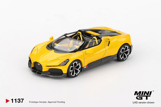 Bugatti W16 MISTRAL JAUNE 2023 (LHD) MINI GT 1:64