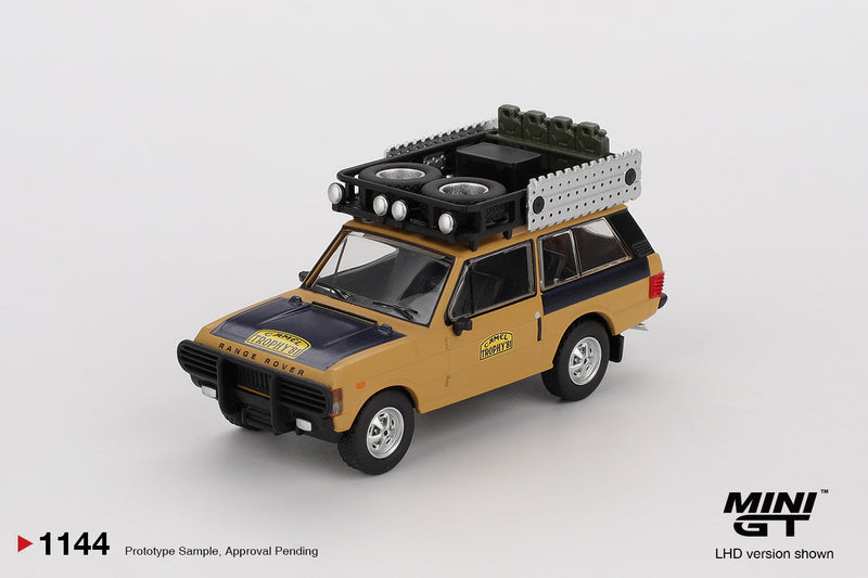 Chargez l&#39;image dans la visionneuse de la galerie, Land Rover RANGE ROVER C.SWOBODA &amp; K.MENTEL VAINQUEURS CAMEL TROPHY SUMATRA 1981 (LHD) MINI GT 1:64
