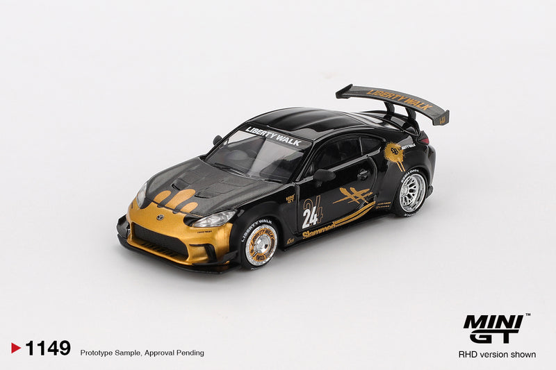 Chargez l&#39;image dans la visionneuse de la galerie, Toyota GR SUPRA LB-NATION NOIR &amp; OR 2025 (RHD) MINI GT 1:64
