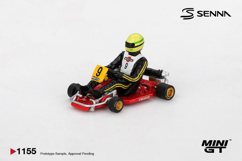 Chargez l'image dans la visionneuse de la galerie, Kart FORMULE K #9 AYRTON SENNA DA SILVA CHAMPIONNAT DU MONDE DE KARTING 1981 (LHD) MINI GT 1:64
