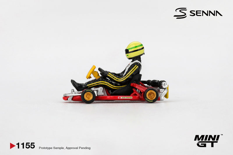 Chargez l'image dans la visionneuse de la galerie, Kart FORMULE K #9 AYRTON SENNA DA SILVA CHAMPIONNAT DU MONDE DE KARTING 1981 (LHD) MINI GT 1:64
