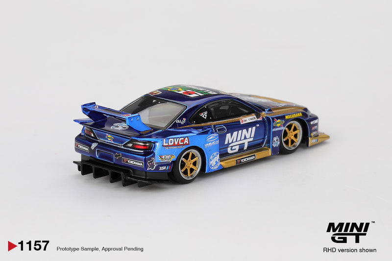 Load image into Gallery viewer, Nissan SILVIA S15 LB-SUPER SILHOUETTE #555 TEAM MINI GT LIBERTY WALK FORMULA DRIFT 2025 (RHD) MINI GT 1:64
