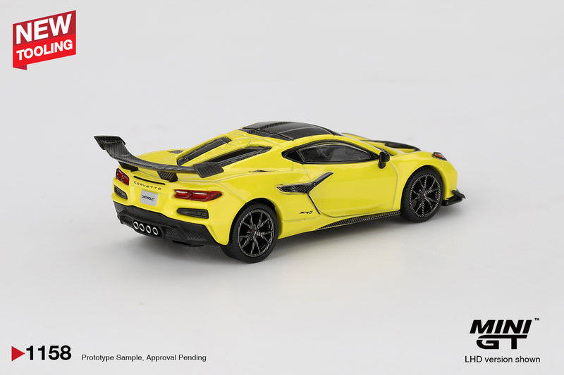 Load image into Gallery viewer, Chevrolet CORVETTE C8 ZR1 ACCELERATE YELLOW 2025 (LHD) MINI GT 1:64
