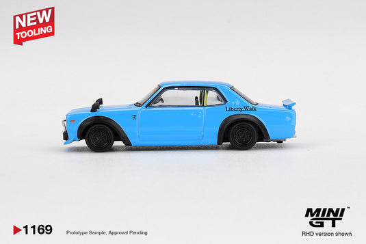 Nissan HAKOSUKA BLAUW NISSAN LB★WORKS HAKOSUKA 2015 (RHD) MINI GT 1:64
