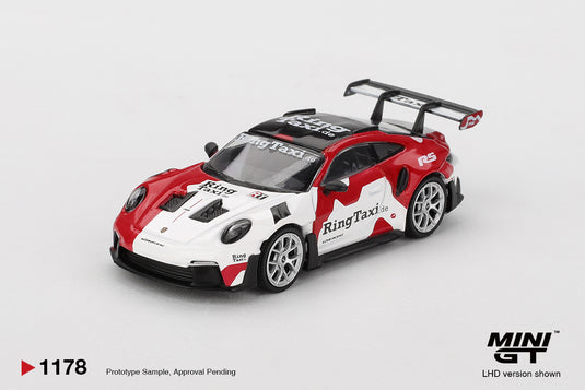 Porsche 911 (992) GT3 RS WEISSACH RING TAXI 2025 (LHD) MINI GT 1:64