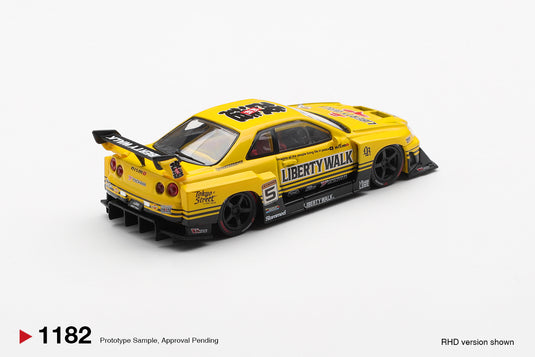 NISSAN GTR (R34) SKYLINE SUPER SILHOUETTE SPORT GEEL 2025 (RHD) MINI GT 1:64