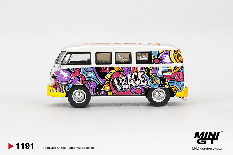 Laad de afbeelding in de Gallery-viewer, Volkswagen T1 MICROBUS MIZU ONTWERP 1967 (LHD) MINI GT 1:64
