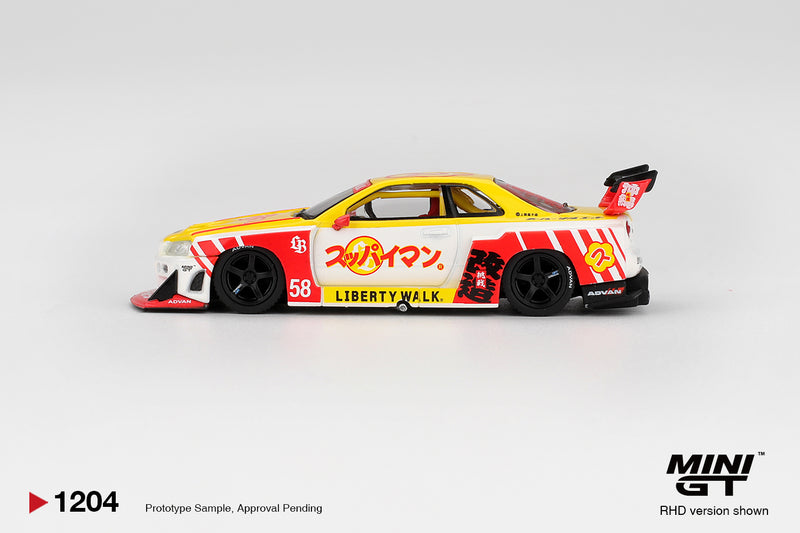 Load image into Gallery viewer, Nissan GTR (R34) LB-SUPER SILHOUETTE SKYLINE SUPPAIMAN OKINAWA 2025 (RHD) MINI GT 1:64
