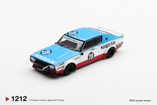 NISSAN GT-R (KPGC110) SKYLINE KENMERI LIBERTY WALK NISSAN RACING 75 CONCEPT 2024 (RHD) MINI GT 1:64
