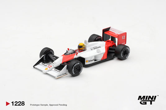 MCLAREN MP4/4 #12 AYRTON SENNA VAINQUEUR DU GRAND PRIX DU CANADA 1988 (LHD) MINI GT 1:64