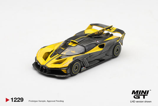 BUGATTI BOLIDE JAUNE 2020 (LHD) MINI GT 1:64