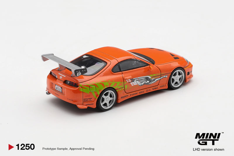 Load image into Gallery viewer, TOYOTA SUPRA MK4 (A80) ROMEX BRIAN O'CONNER "FAST &amp; FURIOUS" 2001 (ONLY BLISTER PACK) MINI GT 1:64
