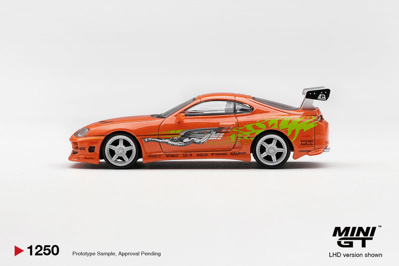 Load image into Gallery viewer, TOYOTA SUPRA MK4 (A80) ROMEX BRIAN O'CONNER "FAST &amp; FURIOUS" 2001 (ONLY BLISTER PACK) MINI GT 1:64
