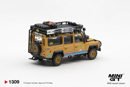 LAND ROVER DEFENDER 110 CAMEL TROPHY ÉQUIPE USA TIERRA DEL FUEGO CT10 1998 MINI GT 1:64