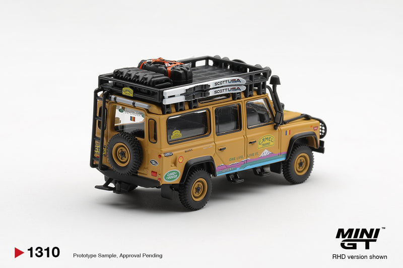 Chargez l'image dans la visionneuse de la galerie, LAND ROVER DEFENDER 110 CAMEL TROPHY ÉQUIPE ROUMANIE TIERRA DEL FUEGO CT36 1998 MINI GT 1:64
