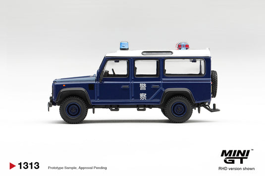 LAND ROVER DEFENDER 110 ROYAL HK POLICE TAI PO DISTRICT HK EXCLUSIVE ‼️ONLY BLISTER PACK‼️ MINI GT 1:64