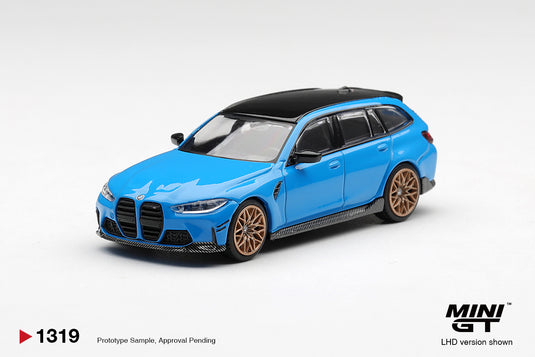 BMW M3 M PERFORMANCE TOURING RIVIERA BLAUW 2025 MINI GT 1:64