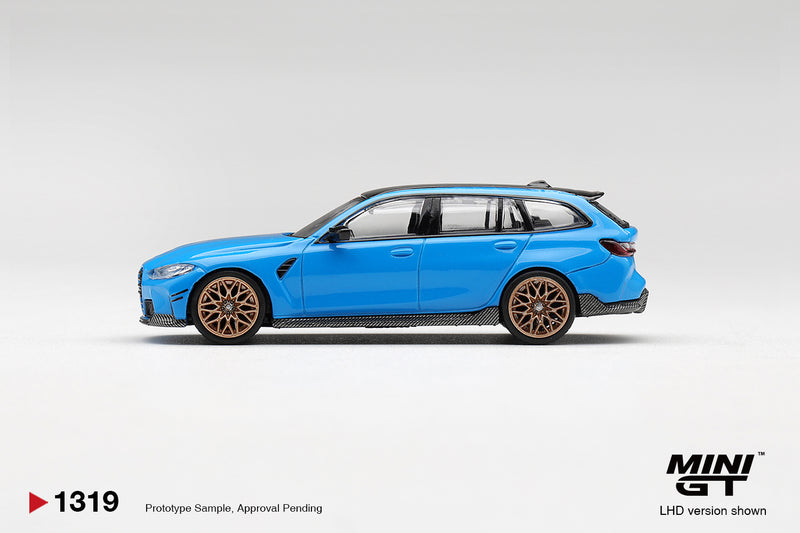 Laad de afbeelding in de Gallery-viewer, BMW M3 M PERFORMANCE TOURING RIVIERA BLAUW 2025 MINI GT 1:64
