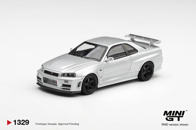 Chargez l'image dans la visionneuse de la galerie, NISSAN SKYLINE GT-R (R34) Z-TUNE ARGENTÉ MÉTALLISÉ 1999 MINI GT 1:64
