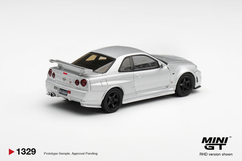 Chargez l'image dans la visionneuse de la galerie, NISSAN SKYLINE GT-R (R34) Z-TUNE ARGENTÉ MÉTALLISÉ 1999 MINI GT 1:64
