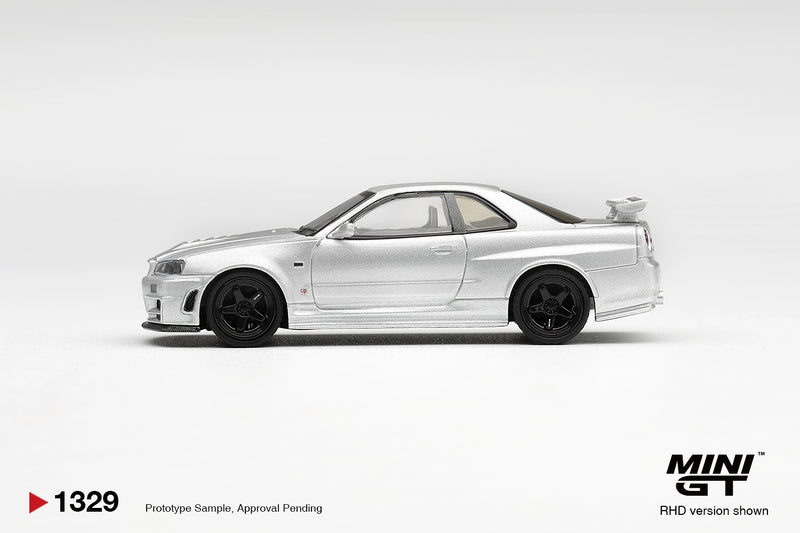 Chargez l'image dans la visionneuse de la galerie, NISSAN SKYLINE GT-R (R34) Z-TUNE ARGENTÉ MÉTALLISÉ 1999 MINI GT 1:64

