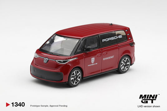 VOLKSWAGEN ID.BUZZ PORSCHE RENNDIENST ROOD 2022 MINI GT 1:64