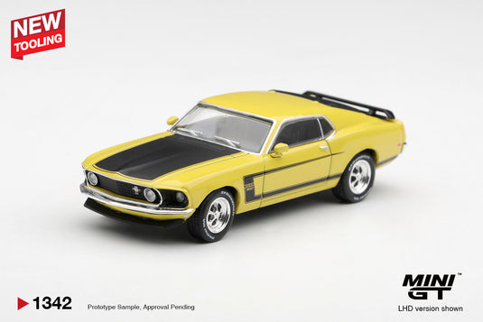 FORD MUSTANG BOSS 302 GEEL 1969 MINI GT 1:64
