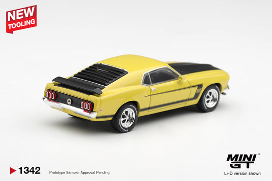 FORD MUSTANG BOSS 302 GEEL 1969 MINI GT 1:64