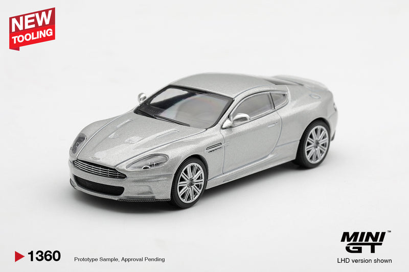 Chargez l'image dans la visionneuse de la galerie, ASTON MARTIN DBS LIGHTNING ARGENTÉ 2008 MINI GT 1:64
