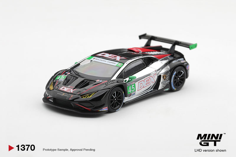 Chargez l'image dans la visionneuse de la galerie, LAMBORGHINI HURACAN GT3 EVO2 #45 DEX WAYNE TAYLOR RACING CHEVROLET GRAND PRIX 2025 MINI GT 1:64
