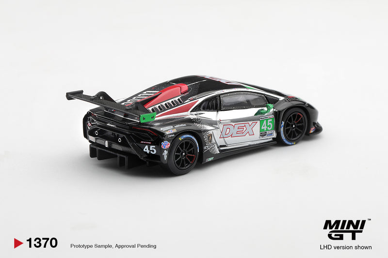 Chargez l'image dans la visionneuse de la galerie, LAMBORGHINI HURACAN GT3 EVO2 #45 DEX WAYNE TAYLOR RACING CHEVROLET GRAND PRIX 2025 MINI GT 1:64
