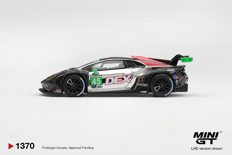Chargez l'image dans la visionneuse de la galerie, LAMBORGHINI HURACAN GT3 EVO2 #45 DEX WAYNE TAYLOR RACING CHEVROLET GRAND PRIX 2025 MINI GT 1:64
