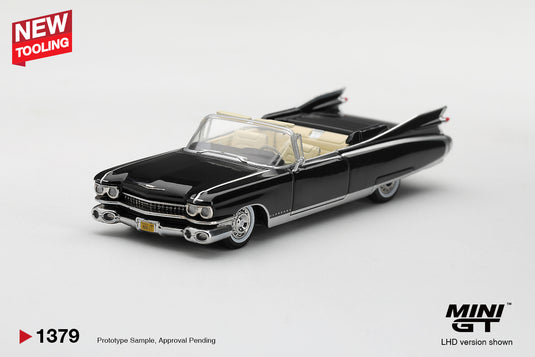 CADILLAC ELDORADO BIARRITZ ZWART 1959 MINI GT 1:64