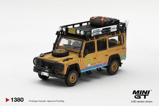 LAND ROVER DEFENDER 110 CAMEL TROPHY TEAM ITALY TIERRA DEL FUEGO CT24 1998 MINI GT 1:64