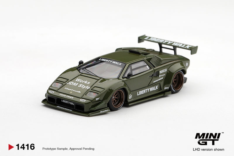 Load image into Gallery viewer, LAMBORGHINI COUNTACH LB★WORKS ARMY GREEN 2025 MINI GT 1:64
