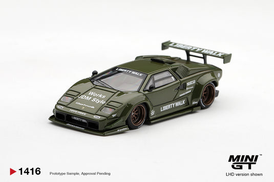 LAMBORGHINI COUNTACH LB★WORKS ARMY GREEN 2025 MINI GT 1:64