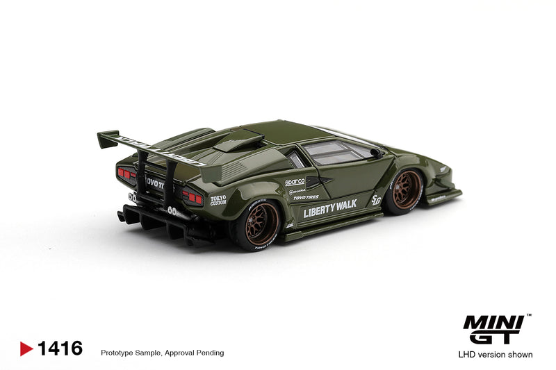 Load image into Gallery viewer, LAMBORGHINI COUNTACH LB★WORKS ARMY GREEN 2025 MINI GT 1:64
