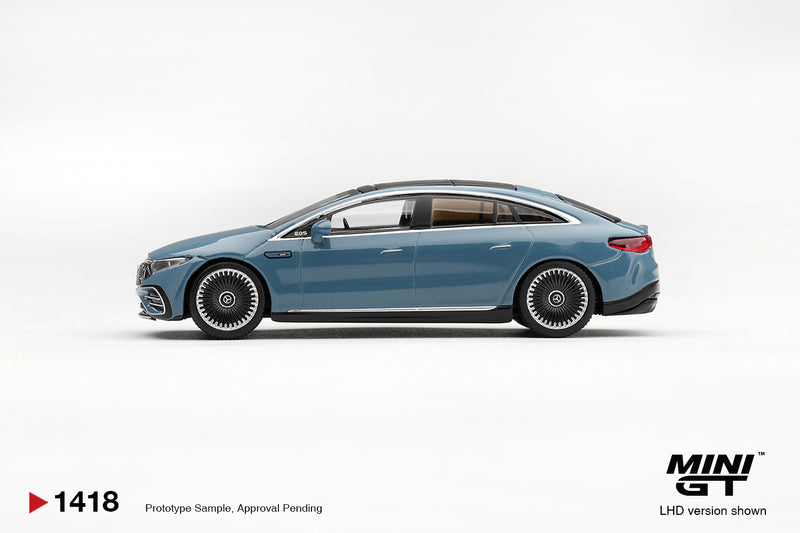 Load image into Gallery viewer, MERCEDES-BENZ EQS 53 NAUTIC BLUE METALLIC 2021 MINI GT 1:64
