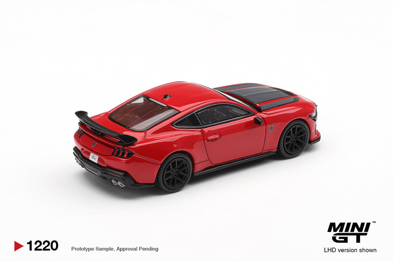 Laad de afbeelding in de Gallery-viewer, FORD MUSTANG DARK HORSE RACE ROOD 2025 (LHD) MINI GT 1:64
