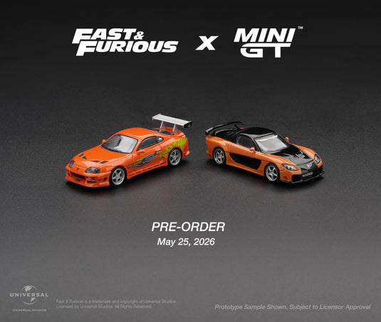 TOYOTA SUPRA MK4 (A80) ROMEX BRIAN O'CONNER "FAST & FURIOUS" 2001 (ONLY BLISTER PACK) MINI GT 1:64