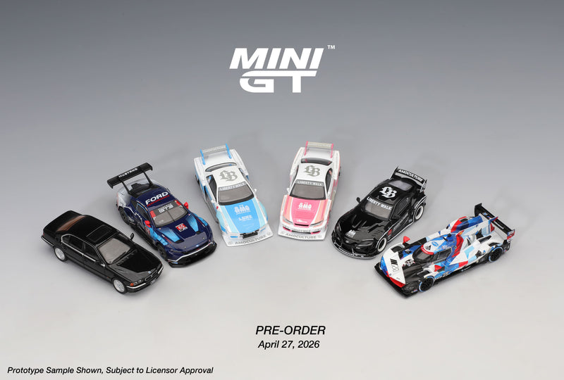 Laad de afbeelding in de Gallery-viewer, NISSAN SKYLINE GTR (R32) LBWK KAIDO WORKS AMOCULTURE 2026 MINI GT 1:64
