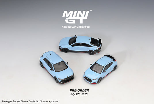 HYUNDAI IONIQ 5 N PERFORMANCE BLUE MATT MINI GT 1:64