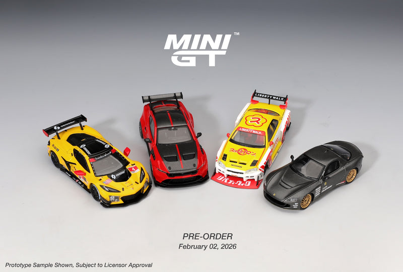 Load image into Gallery viewer, Nissan GTR (R34) LB-SUPER SILHOUETTE SKYLINE SUPPAIMAN OKINAWA 2025 (RHD) MINI GT 1:64
